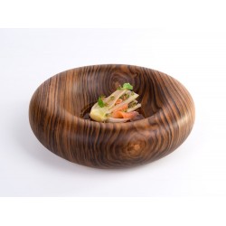 Bol en teck naturel 100%Chef Dune Ø 24 cm (x 2)