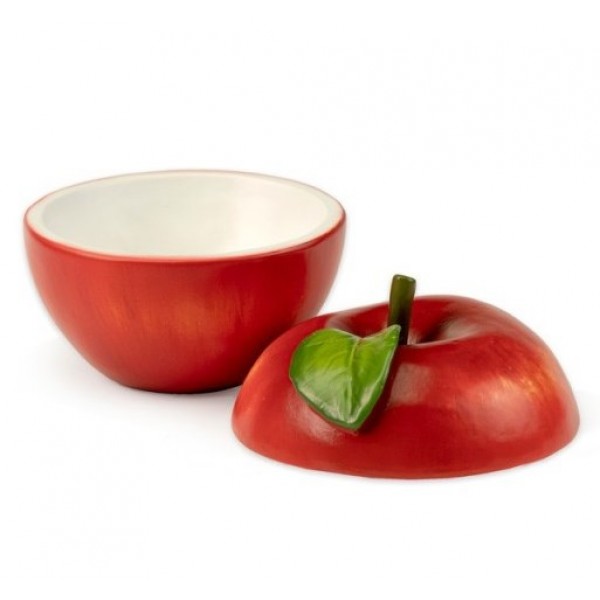 Bol en résine, forme pomme rouge 25 cl 100% Chef (x 1)