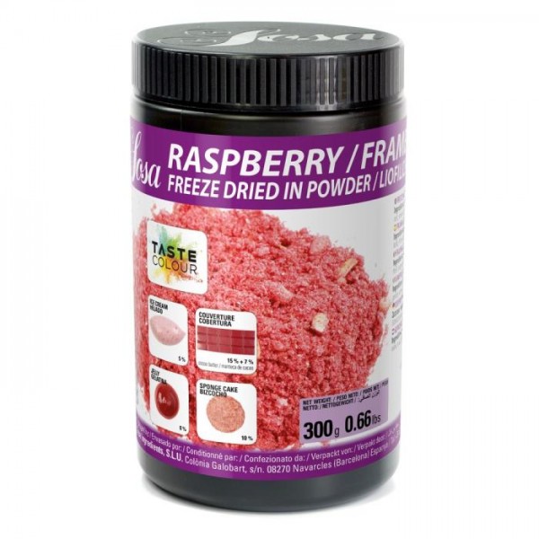 Framboises lyophilisées en poudre Sosa (300 g)