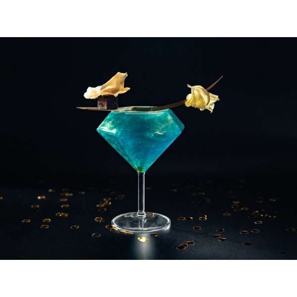 Verre  35 cl Diamant Glass avec paille 100%Chef (x 1)