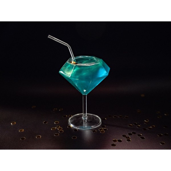 Verre  35 cl Diamant Glass avec paille 100%Chef (x 1)