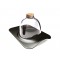 Assiette porcelaine noire Burger Chic + cloche SAN & bouchon (x 2)