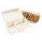 Boite lunch en fibre de canne 25 x 16 cm, 2 compartiments (x 500)