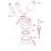 Joint bouteille 2234 pour siphon à crème Isi Cream Profi + / Cream Whip uniquement