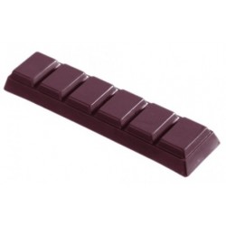 Moule à chocolat, forme barre de 6 carrés 50 g, 7 empreintes