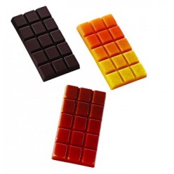Moule à chocolat tablette  62 x 32 mm Ht 5 mm (12 empreintes de 11 g)