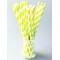 Paille en papier, torsadée jaune Ø 5.5 mm h 200 mm (x 1000)