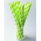 Paille en papier, torsadée verte Ø 5.5 mm h 200 mm (x 1000)