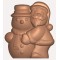 Moule à chocolat, Père Noël & Bonhomme de neige, 2 empreintes