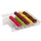 Présentoir transparent incliné à macarons, 7 rangs