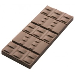 Moule à chocolat tablette 120 x 53 mm Ht 8 mm Bracelet (6 empreintes 50 g)