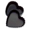 Moule à tartelette coeur en Exopan  90 x 85 mm (lot de 12)