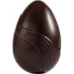 Moule à chocolat, Oeuf drapé 15 cm, 2x1/2 coquilles