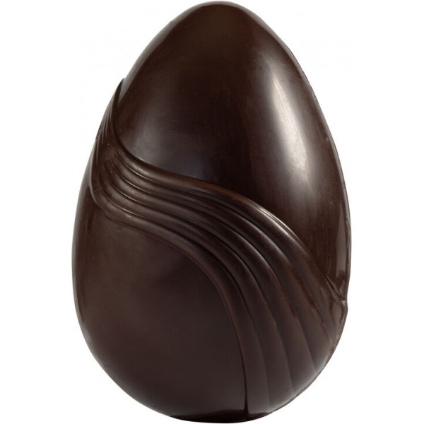 Moule à chocolat, Oeuf drapé 15 cm, 2x1/2 coquilles