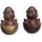 Moule à chocolat, poussin & coquille d'oeuf 11 cm (2 figurines)