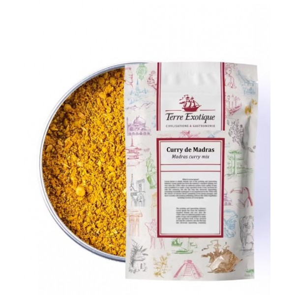 Curry jaune de Madras Terre Exotique origine Inde (500 g)