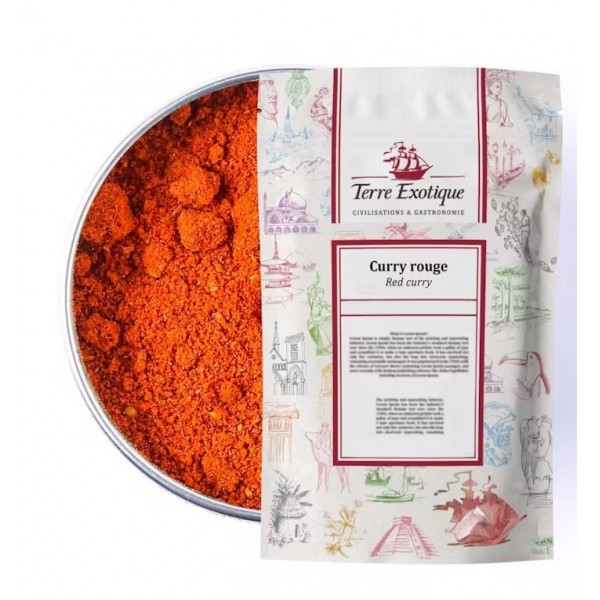 Curry rouge ou curry pimenté Terre Exotique origine France (500 g)
