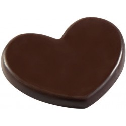 Moule à chocolat, palet coeur 15 empreintes 3.9 X 3.6 cm