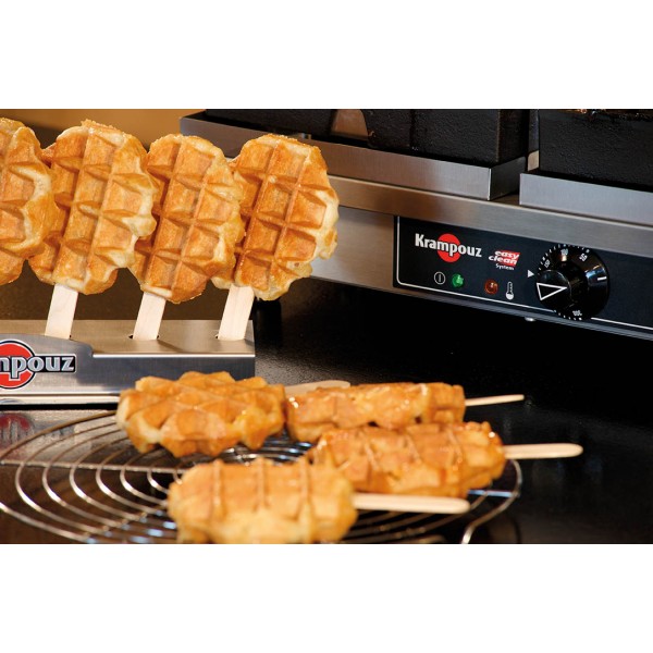 Gaufrier Krampouz, capacité 4 sucettes de 108 x 108 mm