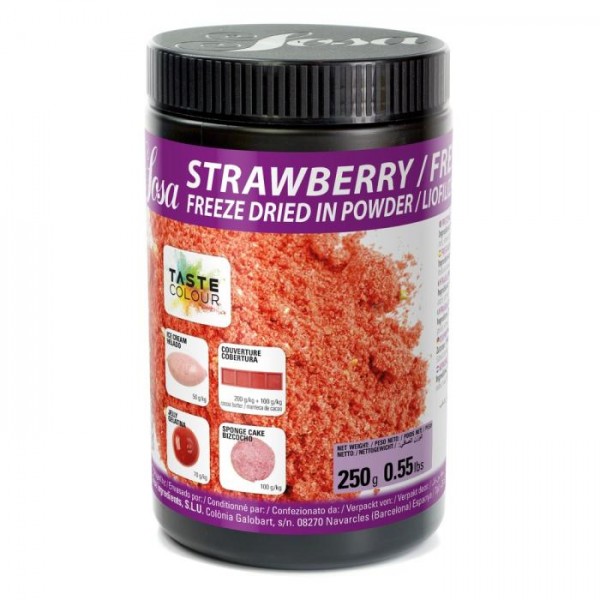 Fraises lyophilisées en poudre Sosa (250 g)