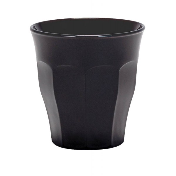 Gobelet   9 cl en verre trempé noir Picardie (x 6)