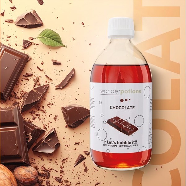 Wonderpotion CHOCOLAT, solution à base d'alginate pour WonderBubbles (500 ml)